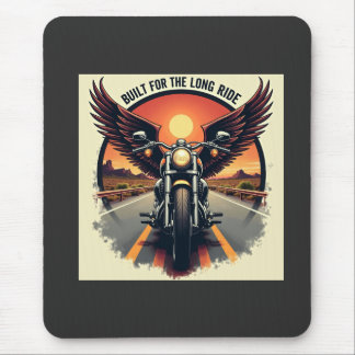 Retro-Wüsten-Highway-Motorrad-Bruderschaft-Biker  Mousepad