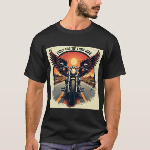 Retro-Wüsten-Highway-Motorrad-Bruderschaft-Biker T-Shirt
