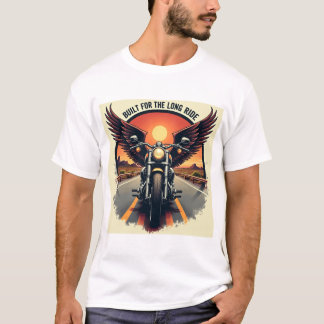 Retro-Wüsten-Highway-Motorrad-Bruderschaft-Biker T-Shirt