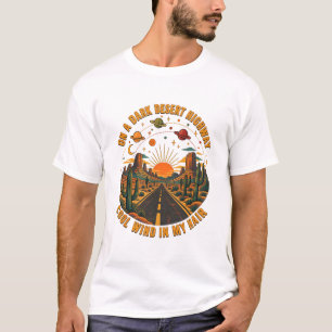 Retro Wüsten-Highway-Sonnenuntergang T-Shirt