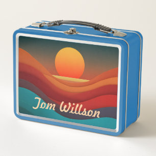 Retro-Wüstenhorizon-Sonnenuntergang individuell be Metall Brotdose