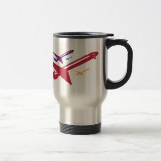 Retro wütender Hundeflugzeug-Jet-Flug-Entwurf Reisebecher