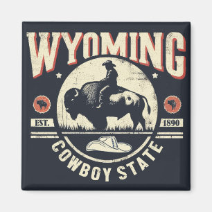 Retro Wyoming Magnet