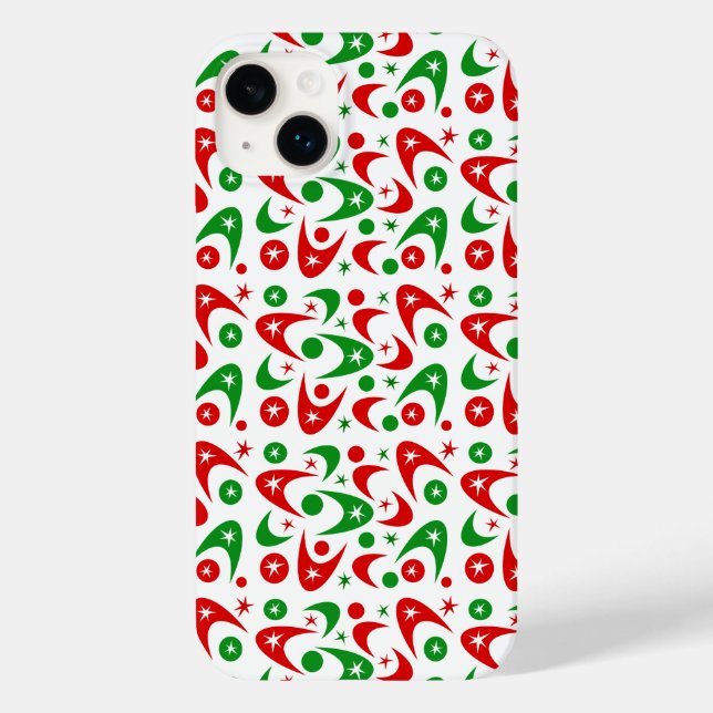 Retro Xmas Boomerangs Case-Mate iPhone 14 Plus Hülle (Rückseite)