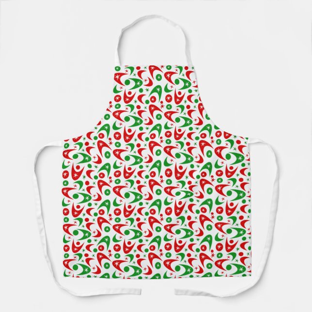 Retro Xmas Boomerangs Schürze (Vorderseite)