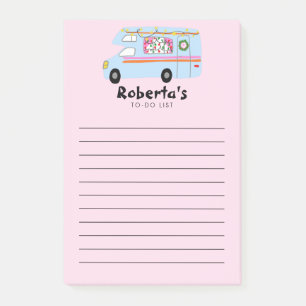 Retro Xmas Camper RV Lebensmittelgeschäft Post-it Klebezettel