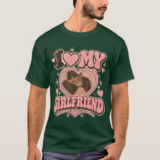 Retro Y2K "Ich liebe meine Freundin" Benutzerdefin T-Shirt