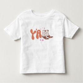 Retro "Y'all" Kleinkind-T - Shirt mit Boot-Design