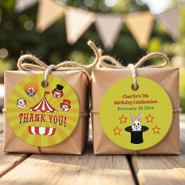 Retro Yellow Big Top Circus Niedlicher Cartoon Vie Geschenkanhänger