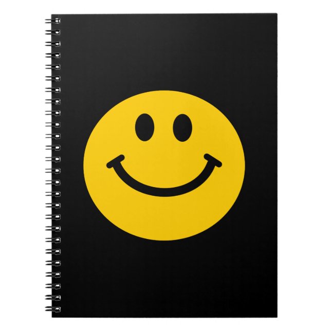 Retro Yellow Happy Face Notizblock (Vorderseite)