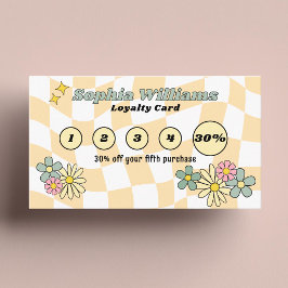 Retro Yellow Karos Business Discount bei Loyalty C Treuekarte