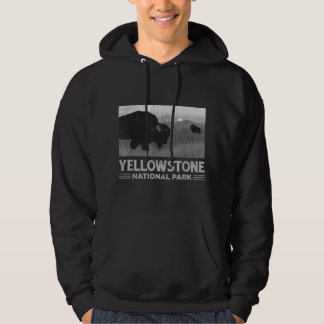 Retro Yellowstone Nationalpark US Bison Buffalo V Hoodie