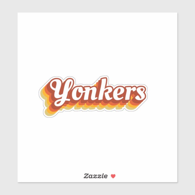 Retro Yonkers New York Aufkleber (Blatt)