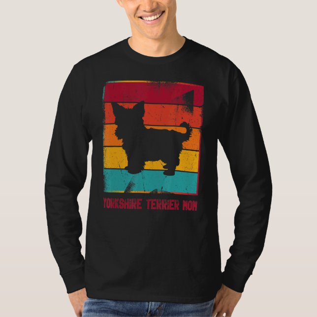 Retro Yorkshire Terrier Mama Owner Mama T-Shirt (Vorderseite)