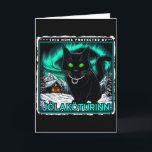 Retro Yule Katze Isländisch Dieses Zuhause Geschüt Karte<br><div class="desc">Retro Yule Katze Isländisch Dieses Zuhause Geschützt Jólakötturinn</div>