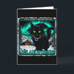 Retro Yule-Katze Isländisch Dieses Zuhause geschüt Karte<br><div class="desc">Retro Yule-Katze Isländisch Dieses Zuhause geschützt Jólakötturinn</div>