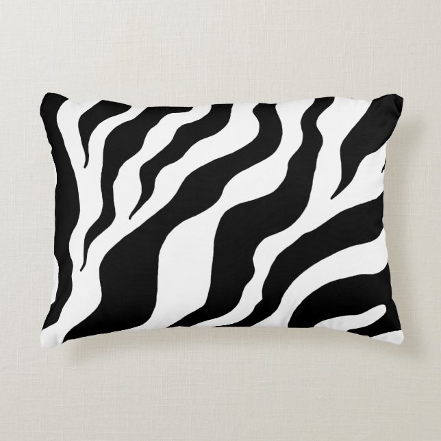 Retro Zebra Animal Print Kissen (Vorderseite)