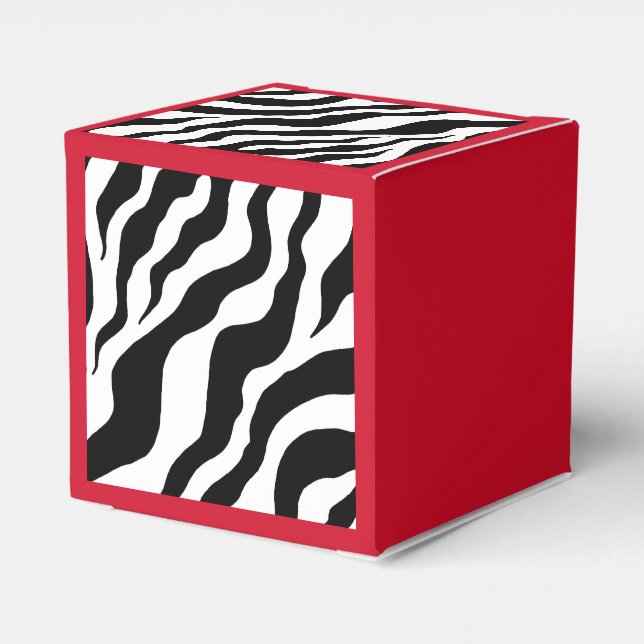Retro Zebra Print Fevor Boxes Geschenkschachtel (Rückseite)