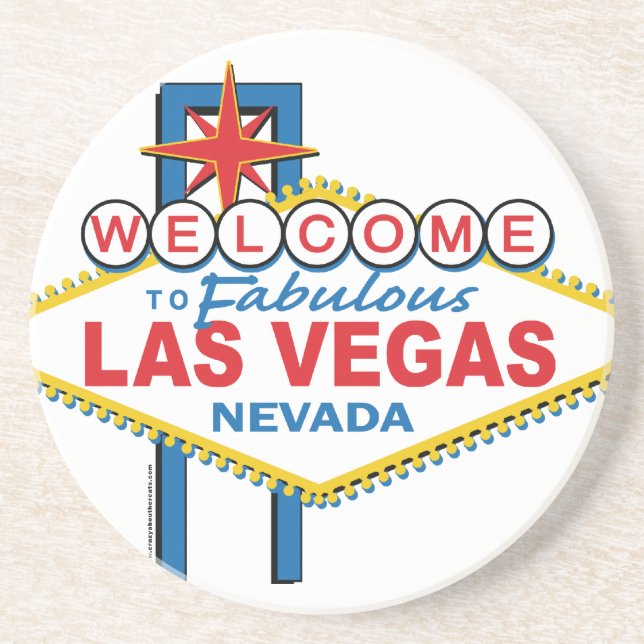 Retro Zeichen Las Vegass Untersetzer (Vorne)