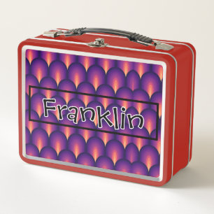 Retro Zeichnend I-Individuelle Name Metall Brotdose
