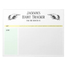 Retro-Zeigegriff von Hand-Habit-Tracker
