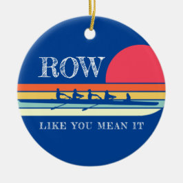 Retro Zeile wie Gemein, es blau Keramik Ornament