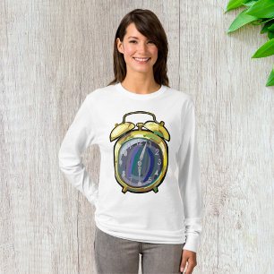 Retro-Zeit für die Vintage Goldalarmuhr T-Shirt