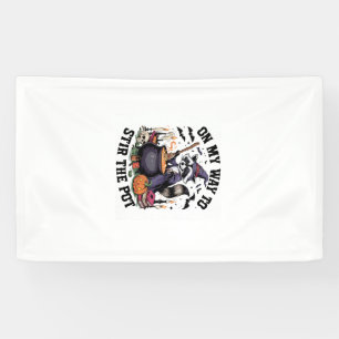 Retro Zeit, um den Topf lustig zu rühren Waschbär Banner