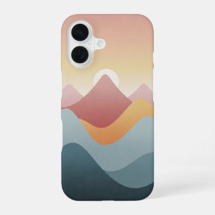 Retro-Zen-Berge iPhone 16 Hülle