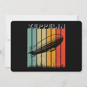 Retro Zeppelin Dirigible Luftschiff Zepelin Zeppli Einladung