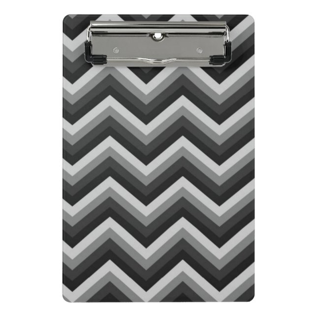 Retro-Zickzack-Chevron-Muster Mini Klemmbrett (Vorderseite)