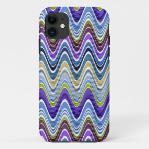 Retro Zickzack und gewelltes Streifen-Muster Case-Mate iPhone Hülle