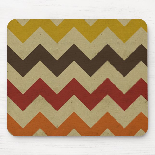 Retro Zickzack Zickzack stripes Zickzackmuster Mousepad (Vorne)