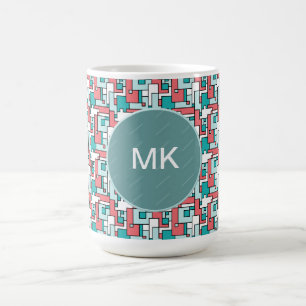 Retro Ziegelstein-Muster Kaffeetasse
