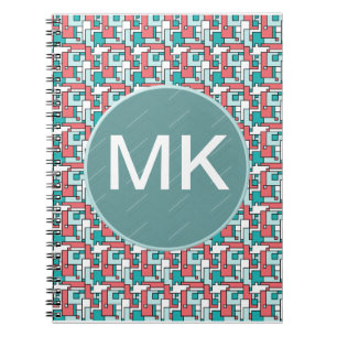 Retro Ziegelstein-Muster Notizblock