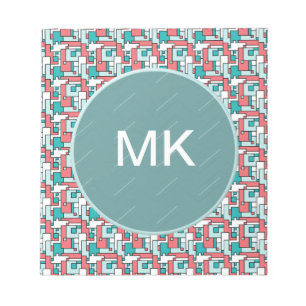 Retro Ziegelstein-Muster Notizblock