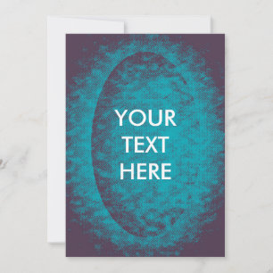 Retro Zine Halftone Grunge Türkis und Lila Einladung
