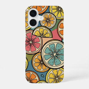 Retro-Zitronenscheibe iPhone 16 Hülle