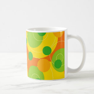Retro Zitrusfrucht punktiert Funky Groovt Kaffeetasse