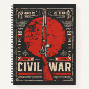 Retro-Ziviler Krieg im Osten American Rifle Port Notizbuch