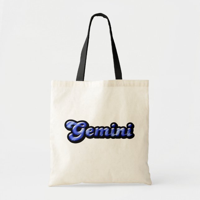 Retro Zodiac Gemini Tote Bag Tragetasche (Vorne)