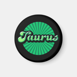 Retro Zodiac Taurus Magnet