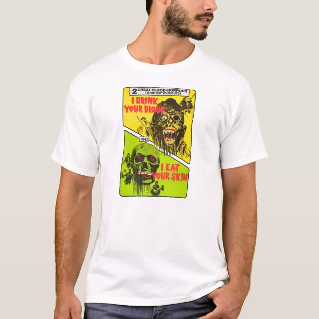 Retro Zombie: Ich trinke Ihr Blut - ich esse Ihre T-Shirt (Vorderseite)