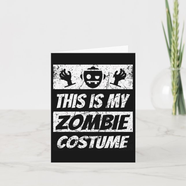 Retro Zombies Halloween Jungs Kinder Spaß Kostüm Karte (Vorderseite)