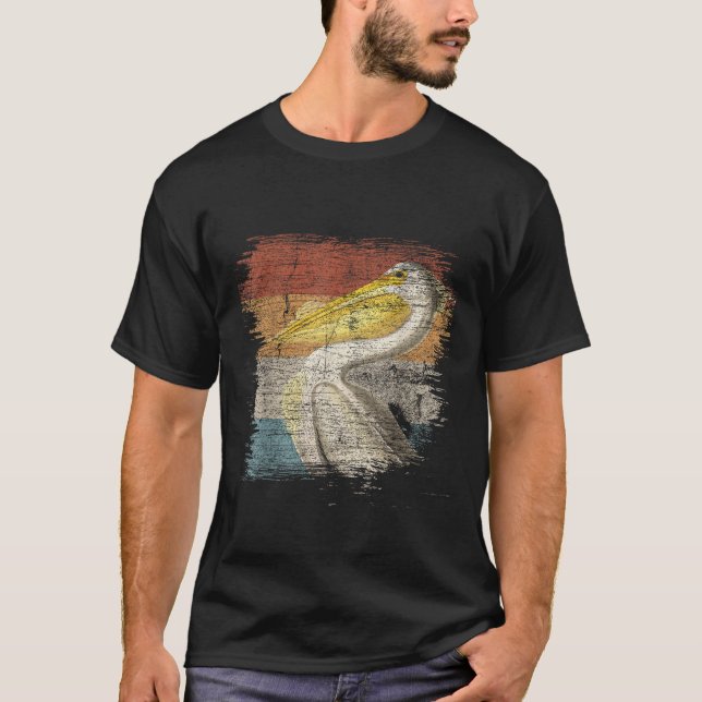 Retro Zookeeper Bird Gips Pelican T Shirt (Vorderseite)