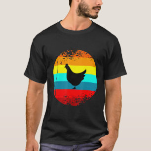 Retro-Zuchttier-Grafik mit einem Vintagen Hühnchen T-Shirt