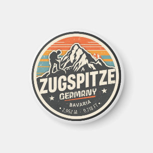 Retro Zugspitze Skigebiet Spitze Deutschlands Gesc Magnet