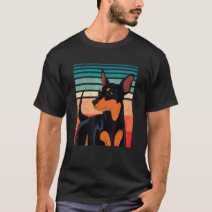 Retro-Zwergpinscher-Hund Süßes Tier Min Pins T-Shirt