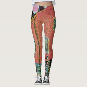 Retro-Zyklusarbeit Leggings