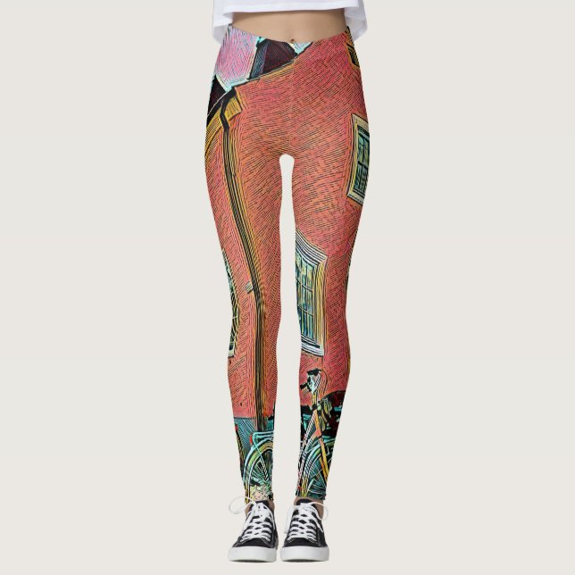 Retro-Zyklusarbeit Leggings (Vorderseite)